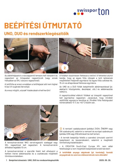 swissporTON_Beépítési_útmutató_UNO_DUO_2025_HU.pdf