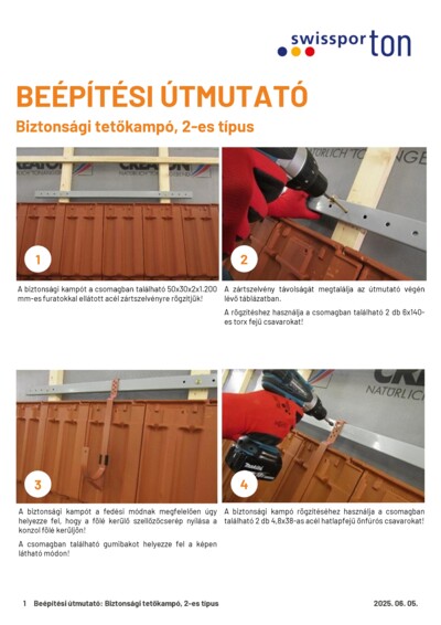 swissportTON_Beépítési_útmutató_Tetőbiztonsagi_kampó_típus2_2025_HU.pdf