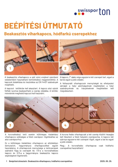 swissporTON_Beépítési_útmutató_Beakasztós_viharkapocs_hódfarkú_cserepekhez_2025_HU.pdf